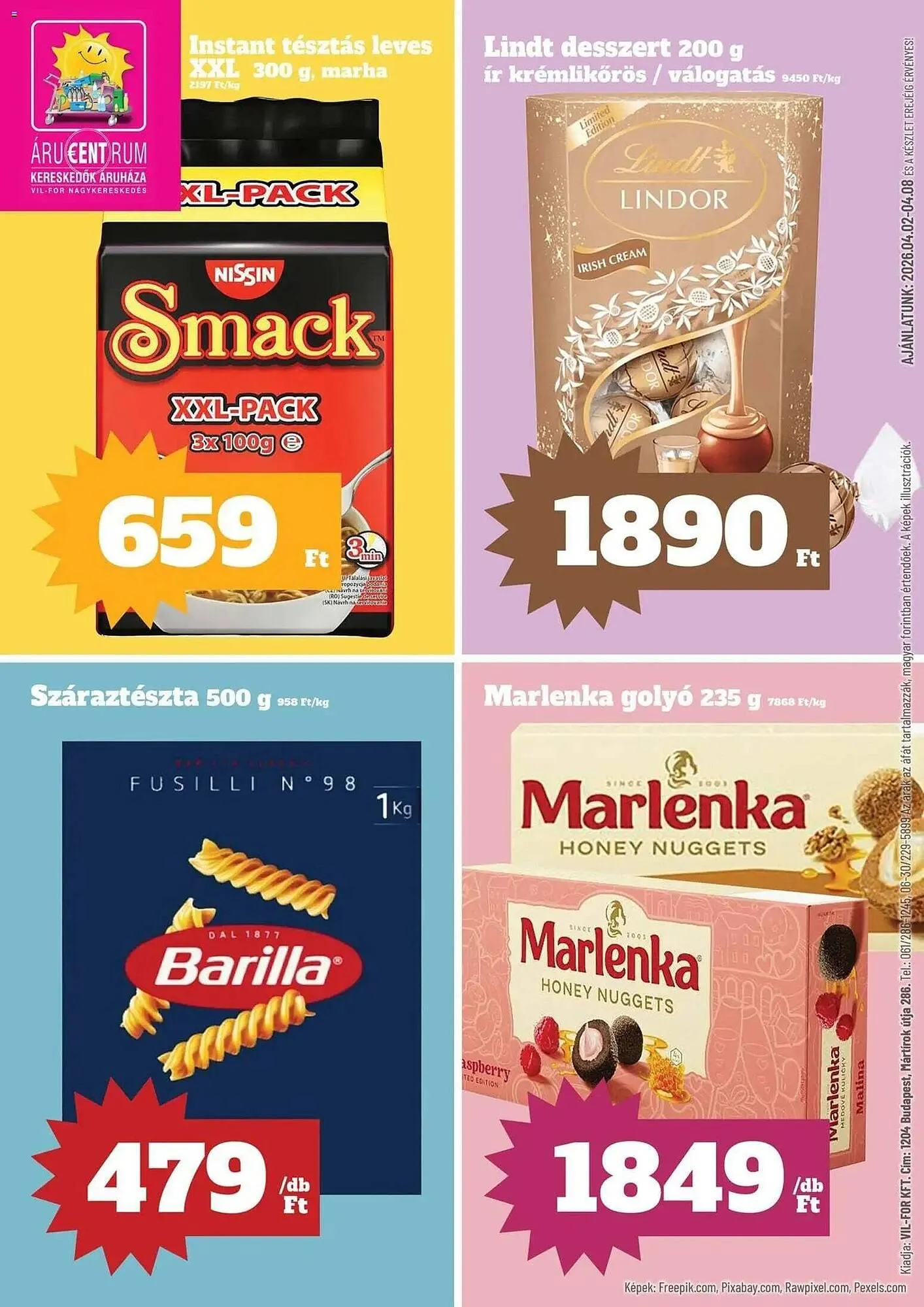 Katalógus Vil-For akciós újság április 2.-tól április 8.-ig 2026. - Oldal 1