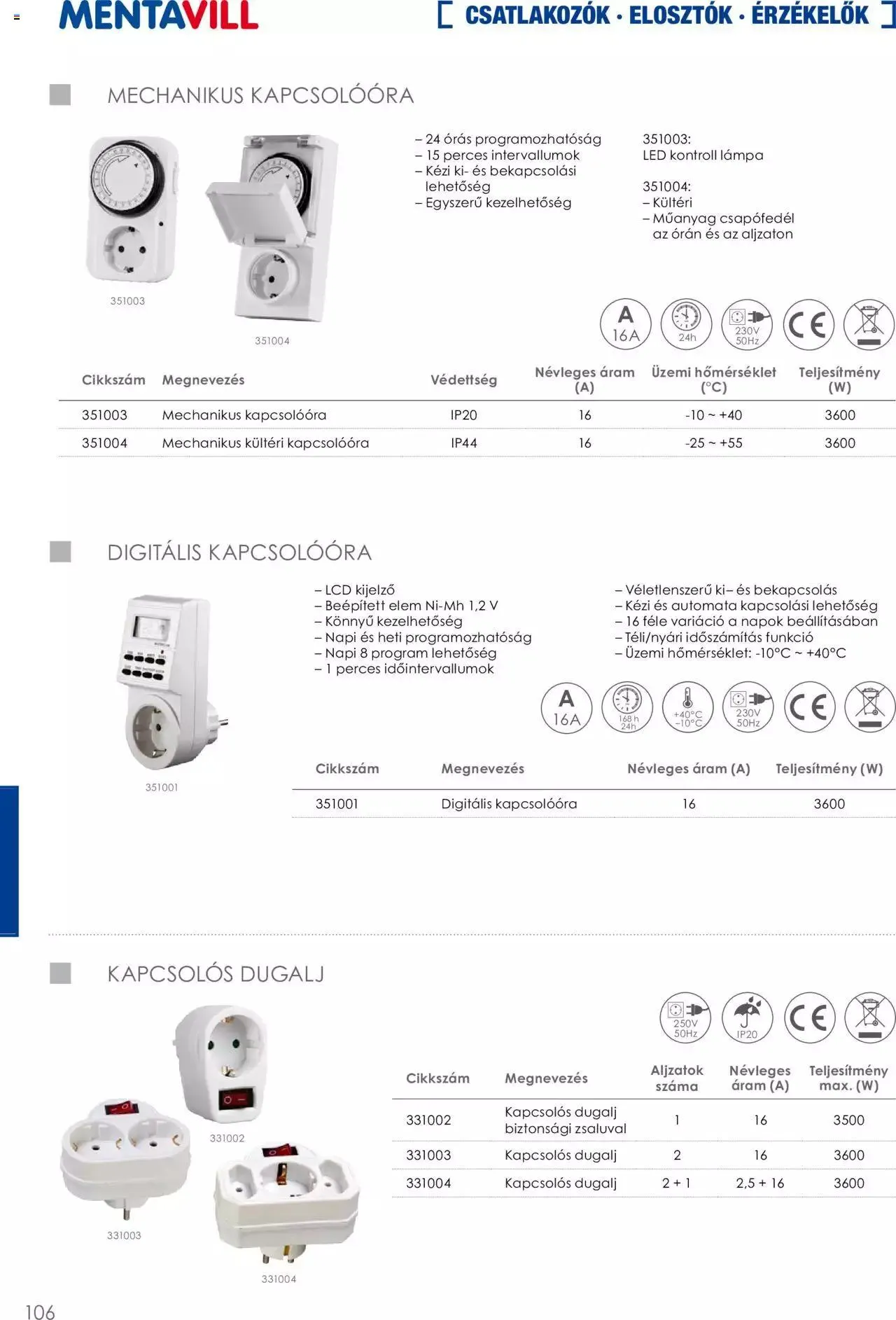 Katalógus Mentavill - Termékkatalógus 2022-2023 december 21.-tól december 31.-ig 2024. - Oldal 106
