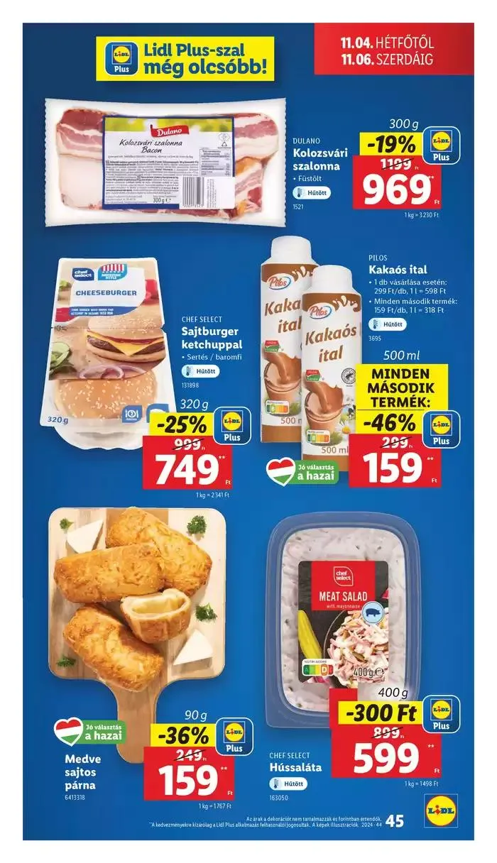 Katalógus Akciós újság – 44. hét október 31.-tól november 6.-ig 2024. - Oldal 45