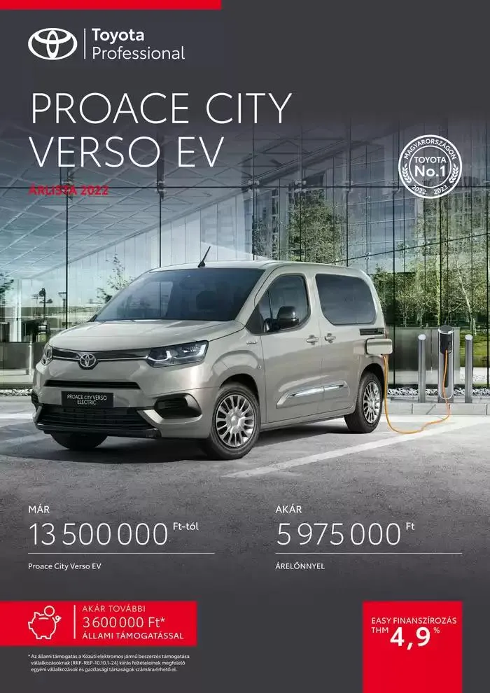 Katalógus Toyota Proace City Verso EV november 27.-tól november 27.-ig 2025. - Oldal 1