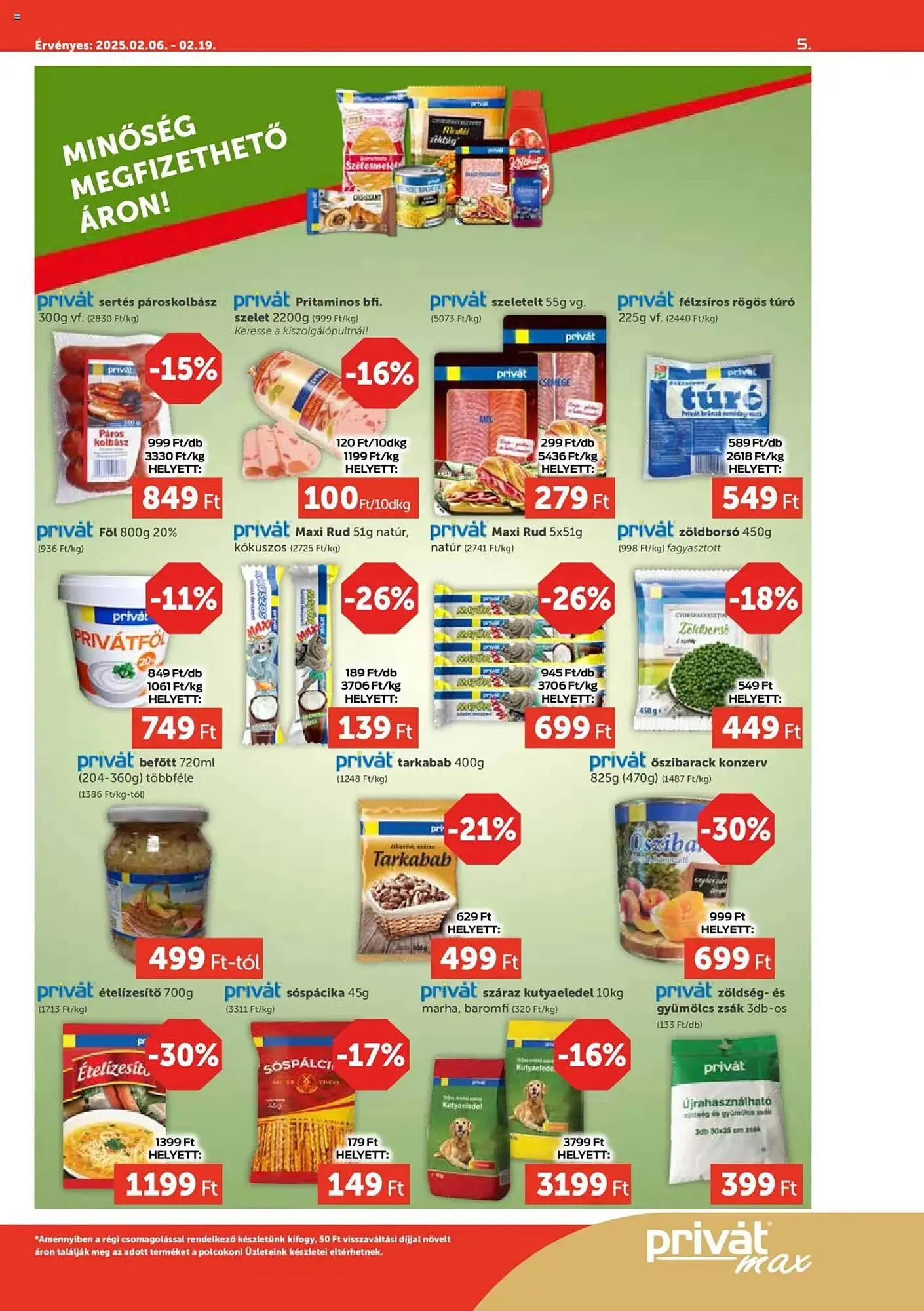 Katalógus PRIVÁT akciós újság február 6.-tól február 19.-ig 2025. - Oldal 5