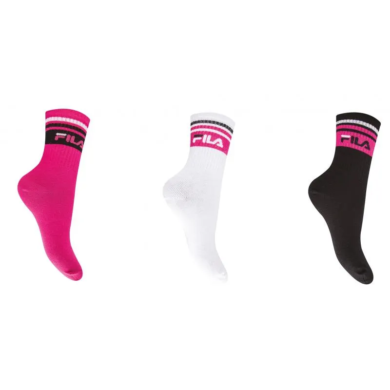 WOMEN-F6114N SOCKS 3-PACK-805 FLOWER