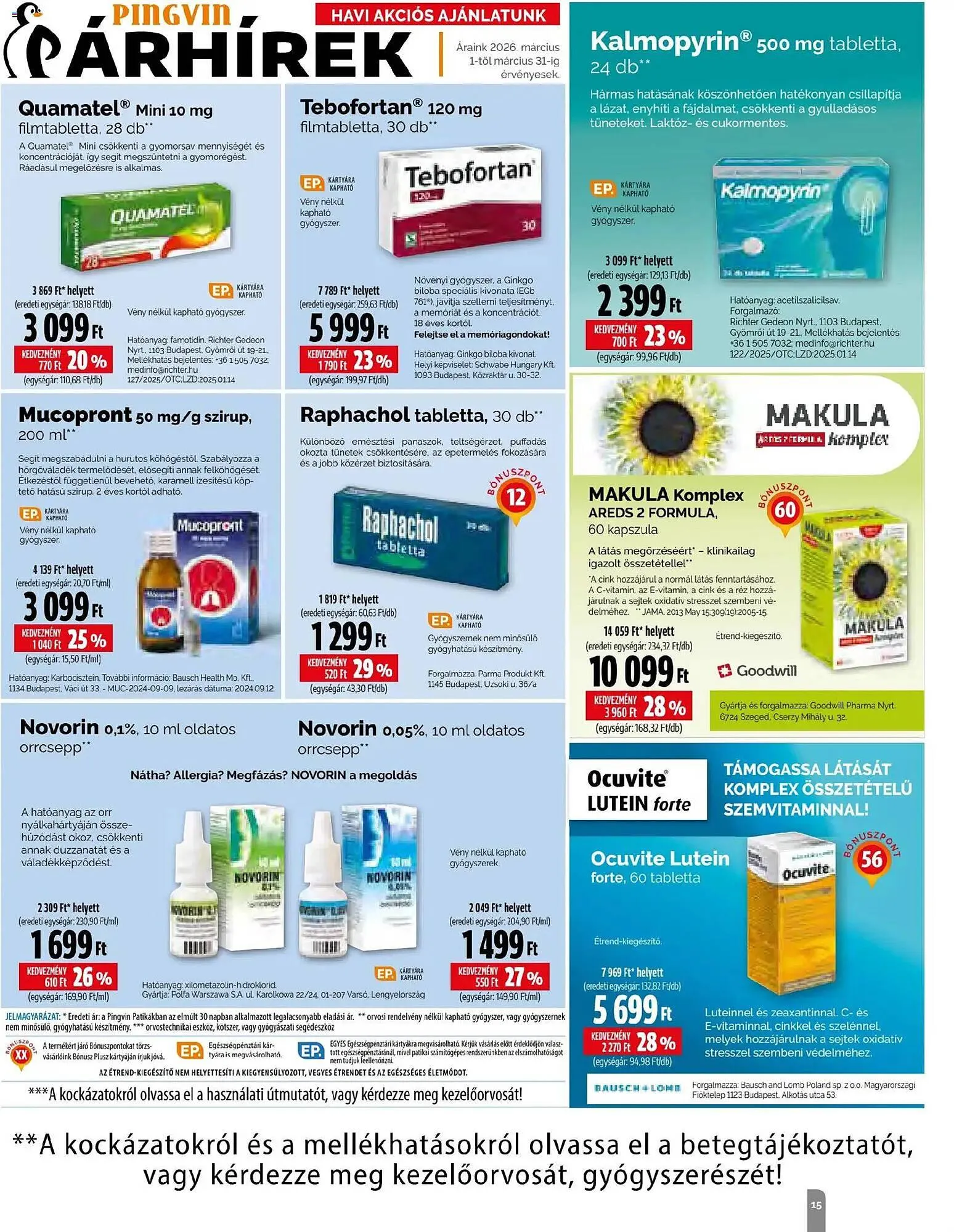 Katalógus Pingvin Patika akciós újság március 1.-tól március 31.-ig 2026. - Oldal 15