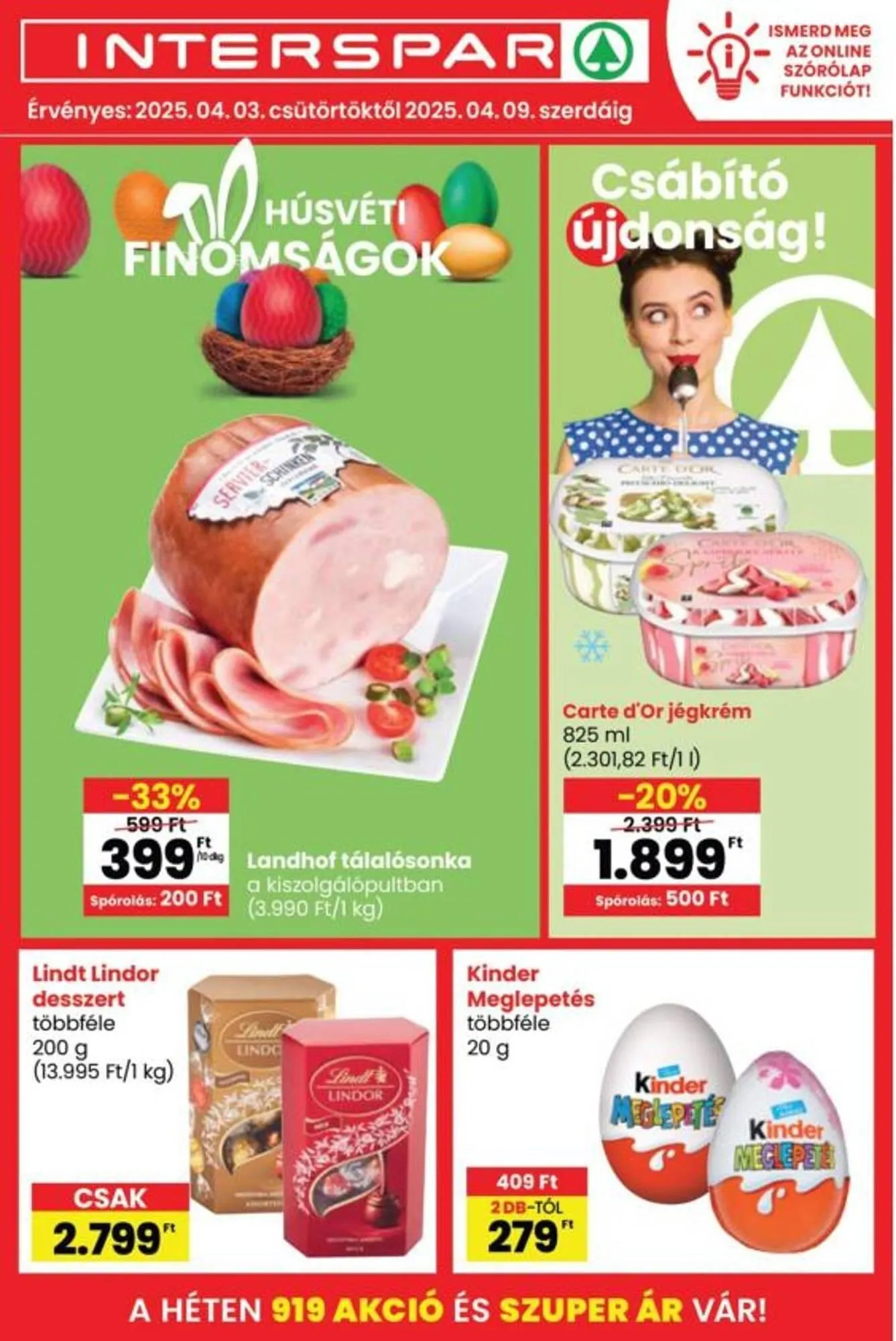 Katalógus Interspar akciós újság április 3.-tól április 9.-ig 2025. - Oldal 1