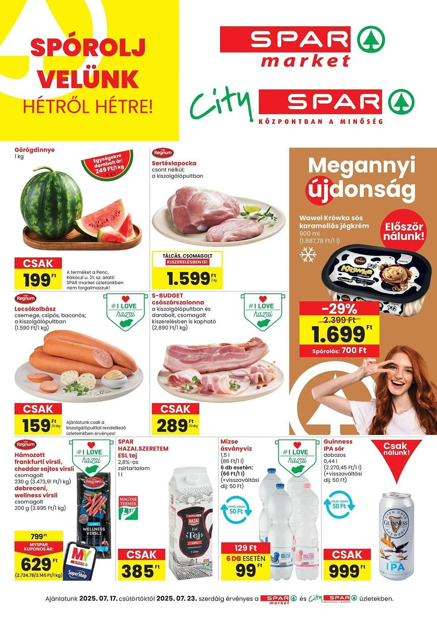 Katalógus Spar akciós újság július 17.-tól július 23.-ig 2025. - Oldal 1