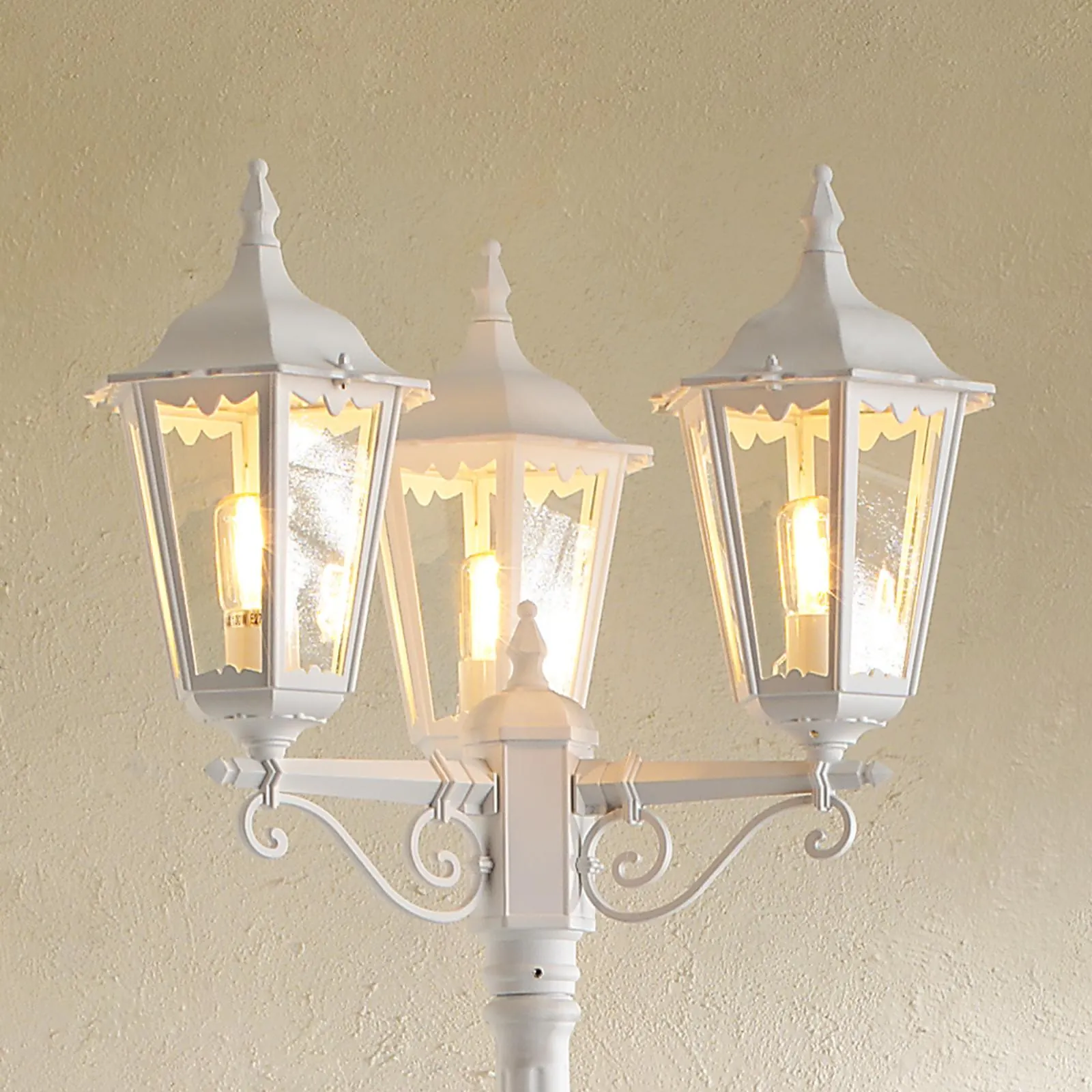 Firenze árbóc lámpa, 3 izzós, fehér