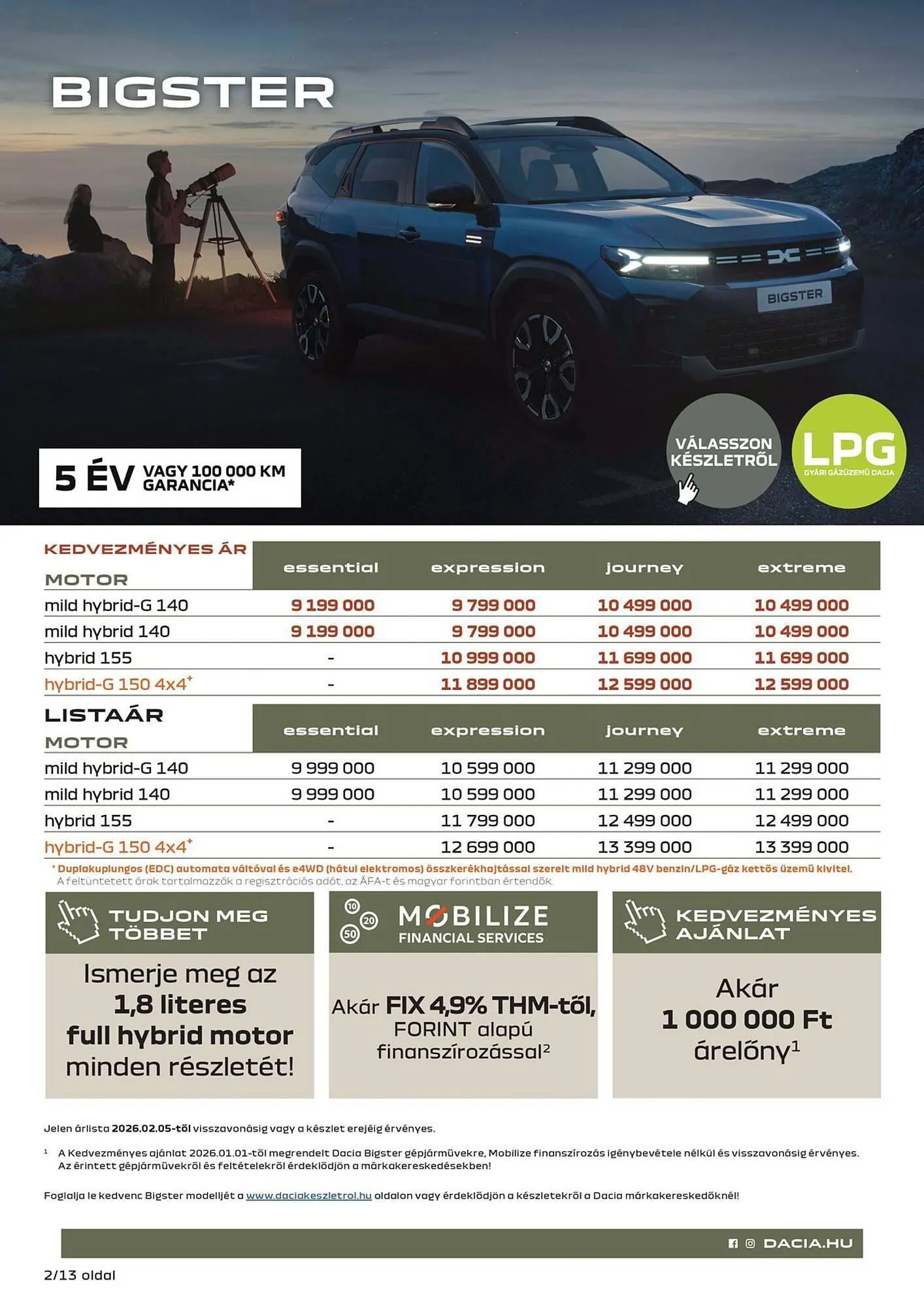 Katalógus Dacia akciós újság február 23.-tól április 3.-ig 2026. - Oldal 2