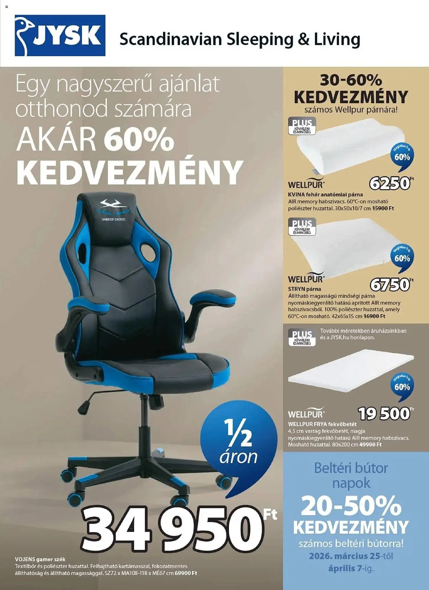 Katalógus JYSK akciós újság március 25.-tól április 7.-ig 2026. - Oldal 1