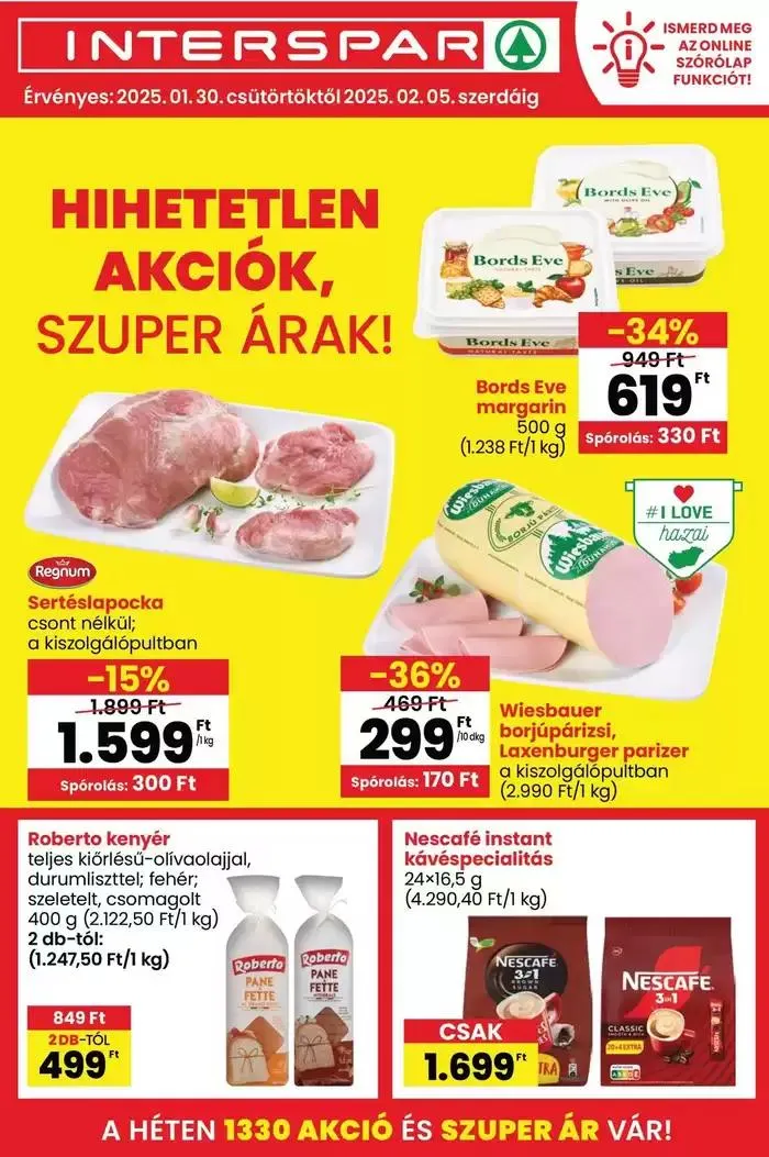 Katalógus INTERSPAR január 30.-tól február 5.-ig 2025. - Oldal 1