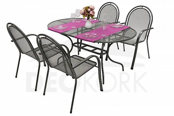 Fém kerti bútor Kerti fém szerelvény CORINA IV. 1 + 4