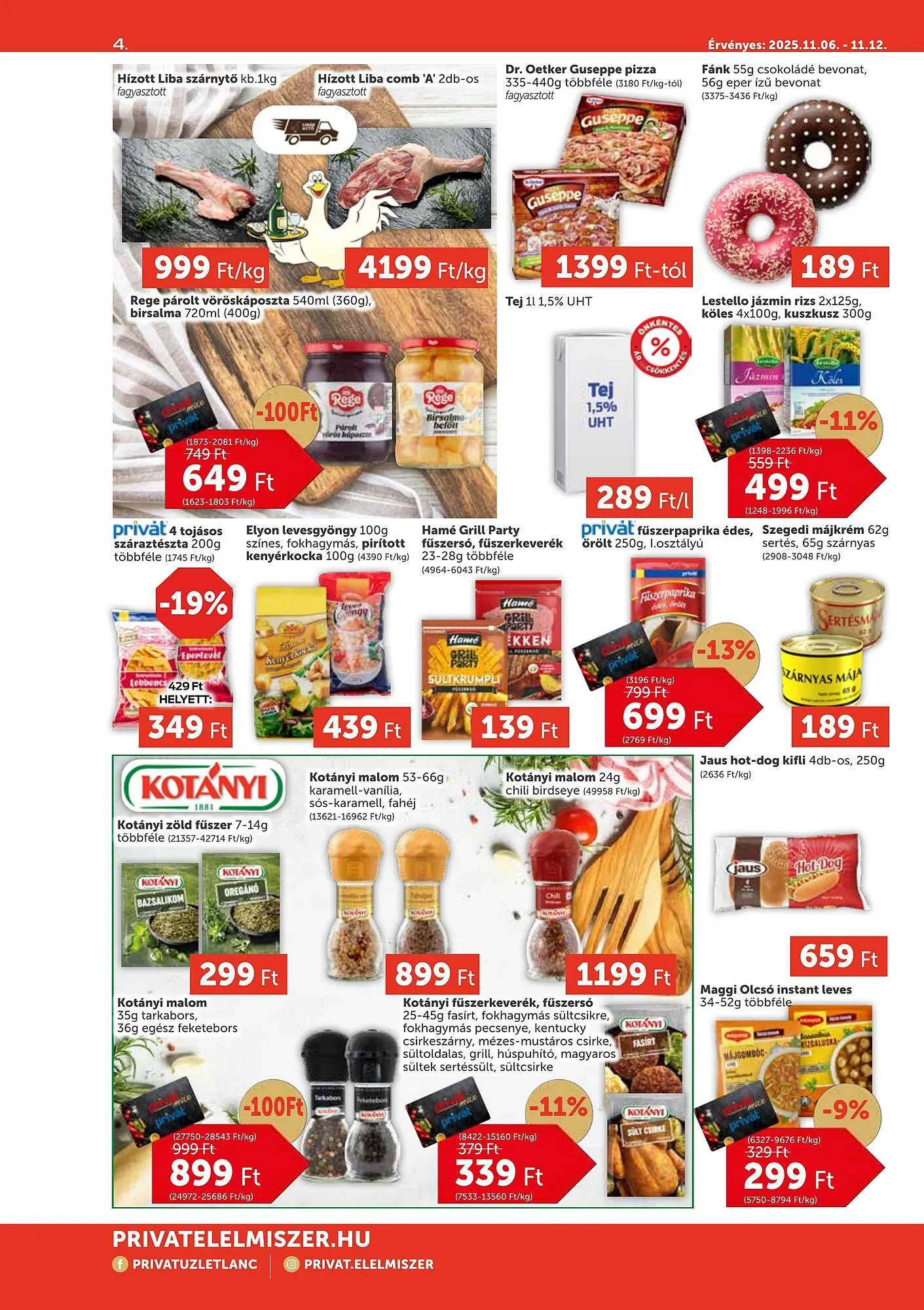 Katalógus PRIVÁT akciós újság november 6.-tól november 12.-ig 2025. - Oldal 4