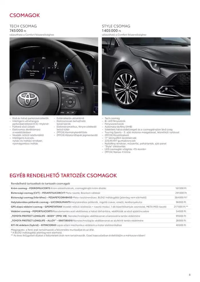 Katalógus Toyota Corolla TS MY24 október 2.-tól október 2.-ig 2025. - Oldal 8