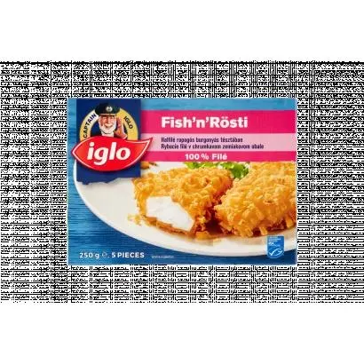 Iglo Fish'n'Rösti Fish Filet in Crispy Potato Pastry Coat 5 pcs 250 g