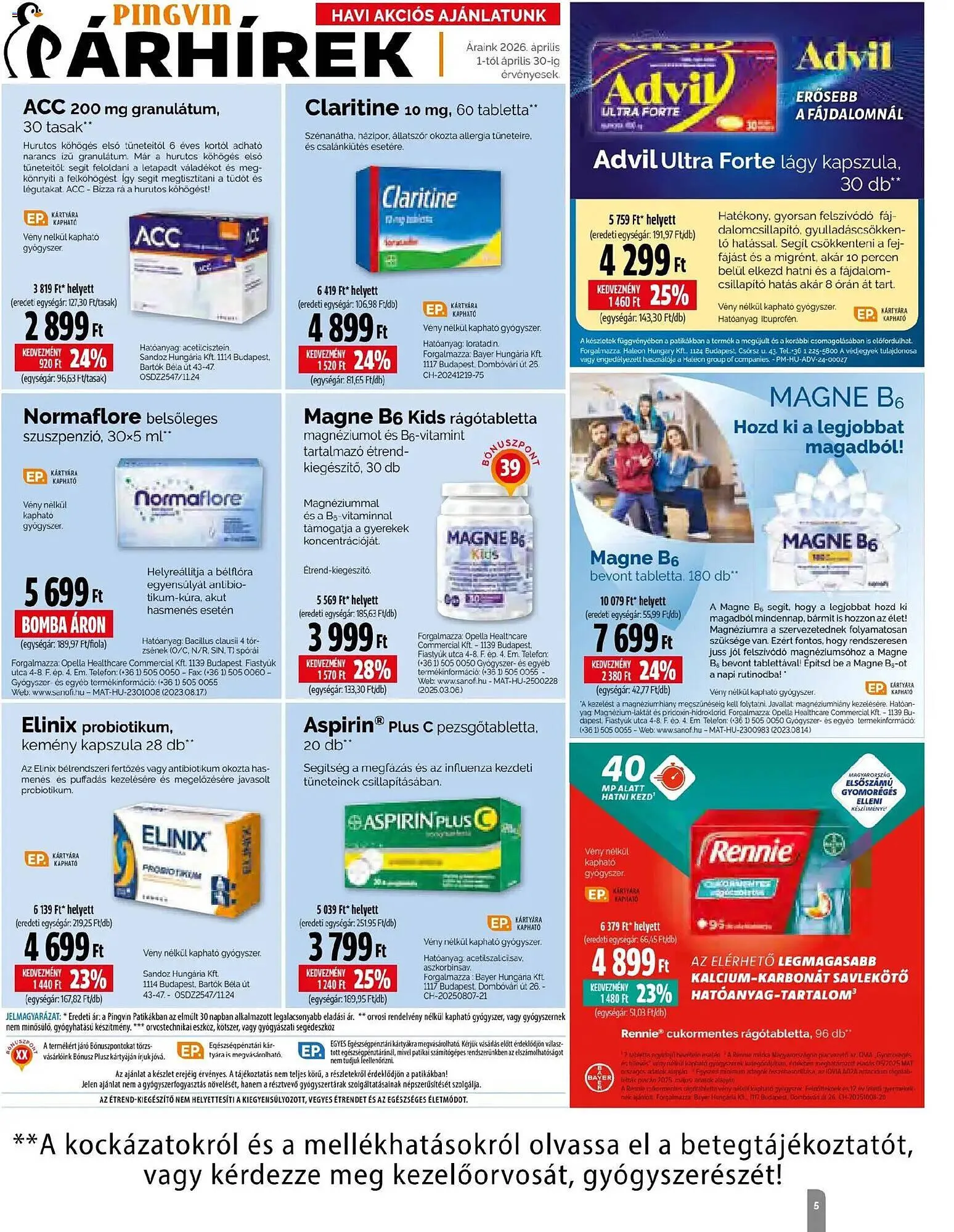 Katalógus Pingvin Patika akciós újság április 1.-tól április 30.-ig 2026. - Oldal 5