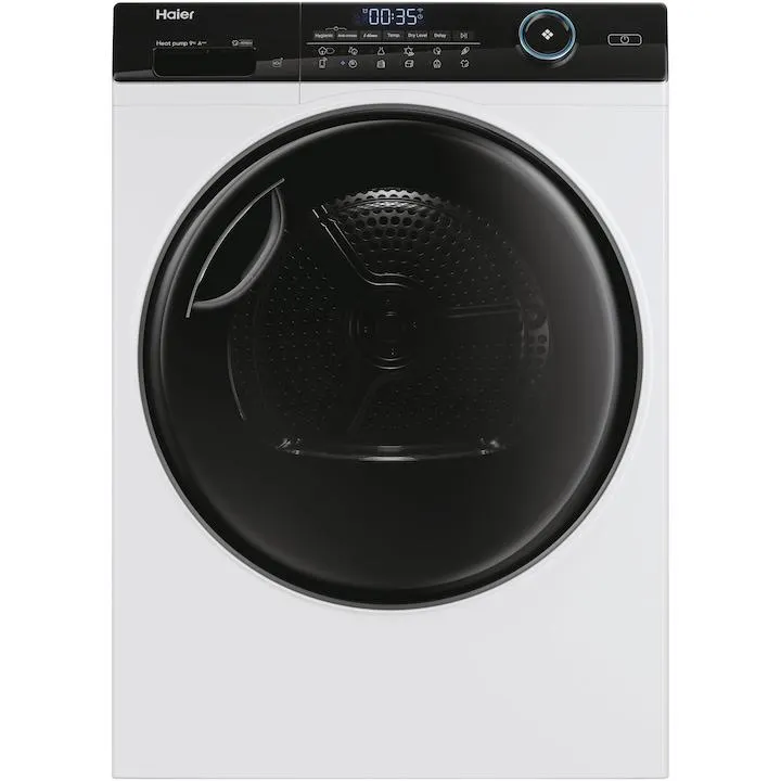 Haier HD90-A3959-S szárítógép, Hőszivattyú, 9 kg, 11 program, A+++ energiaosztály, Inverteres motor, iRefresh, Wifi, fehér