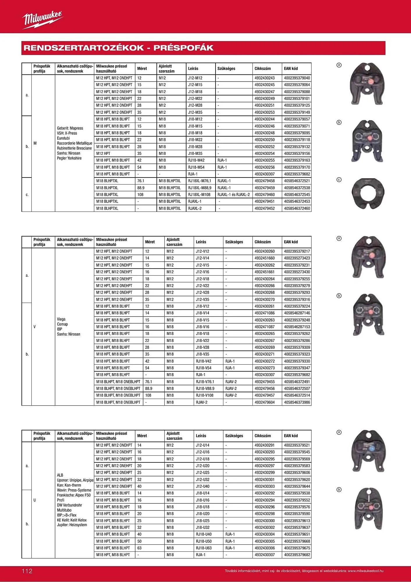 Katalógus Milwaukee akciós újság szeptember 16.-tól december 31.-ig 2026. - Oldal 112