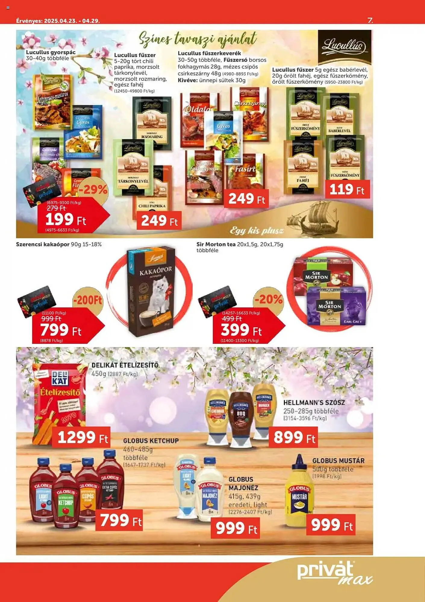 Katalógus PRIVÁT akciós újság április 23.-tól április 29.-ig 2025. - Oldal 7