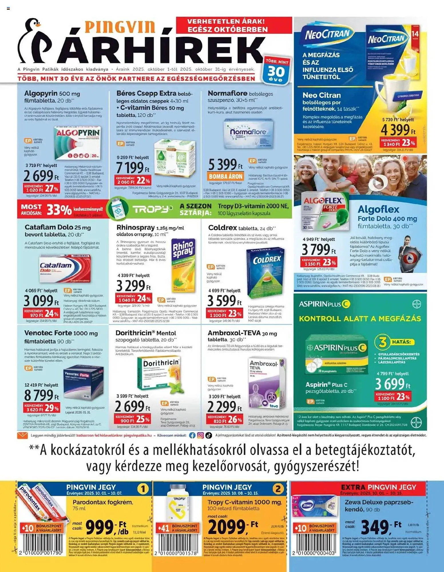 Katalógus Pingvin Patika akciós újság október 1.-tól október 31.-ig 2025. - Oldal 1