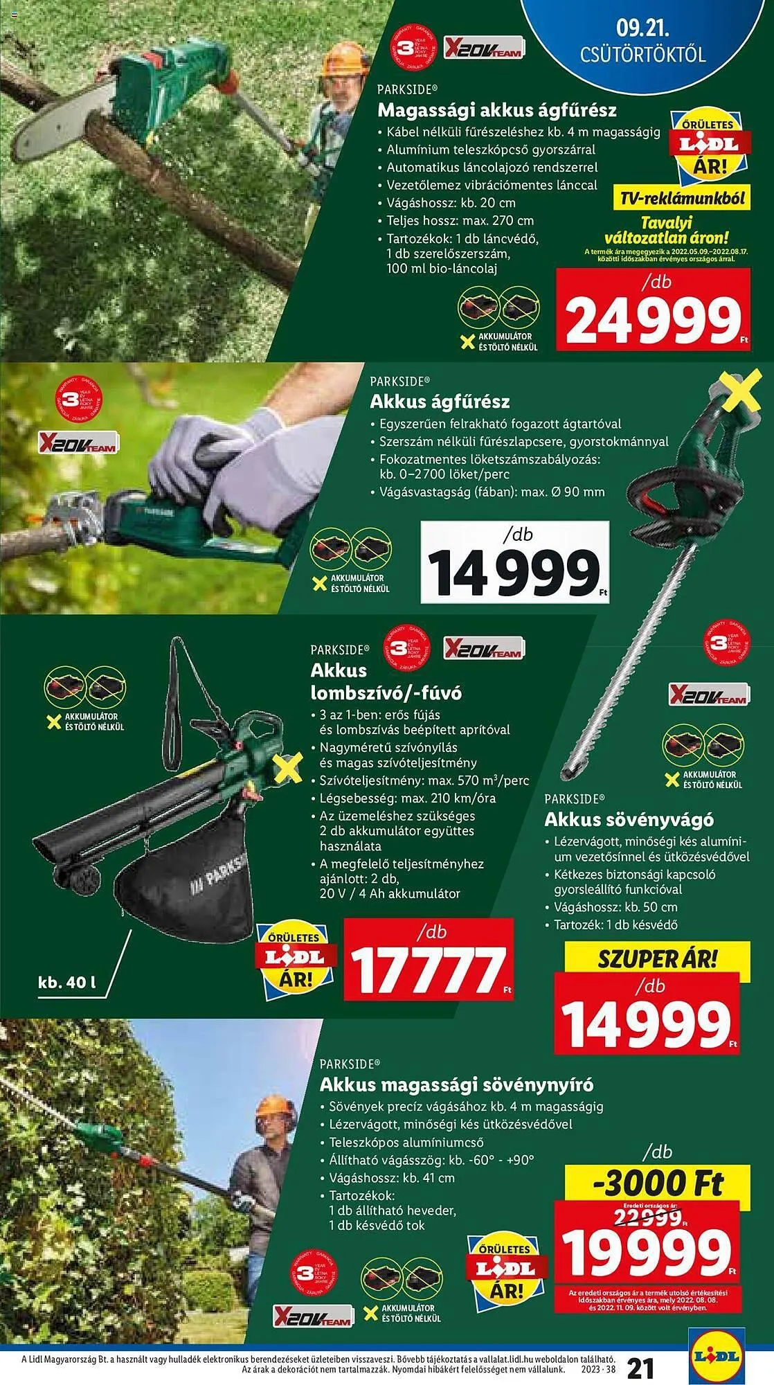 Katalógus Lidl akciós újság szeptember 21.-tól szeptember 27.-ig 2023. - Oldal 21