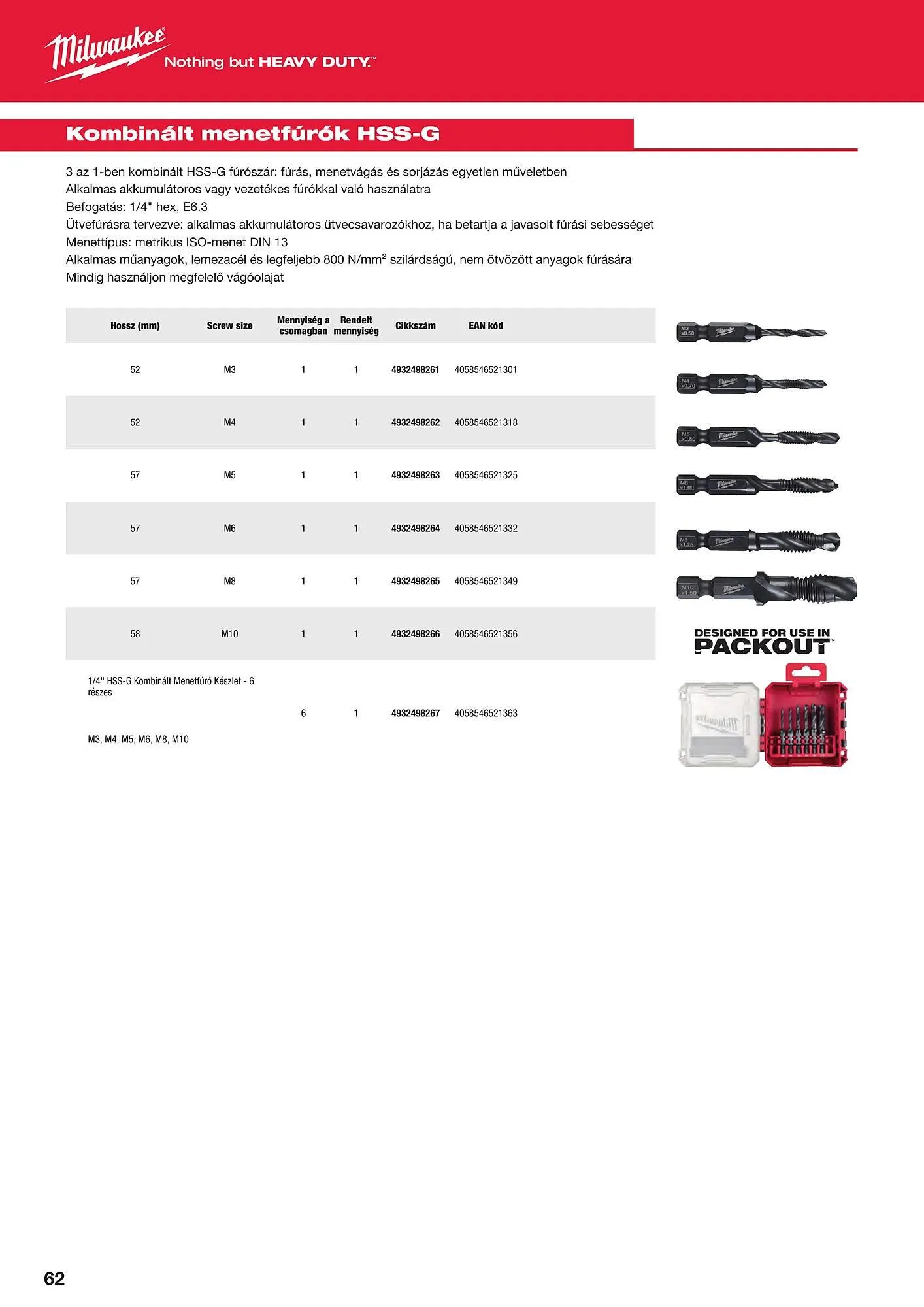 Katalógus Milwaukee akciós újság szeptember 16.-tól december 31.-ig 2025. - Oldal 62