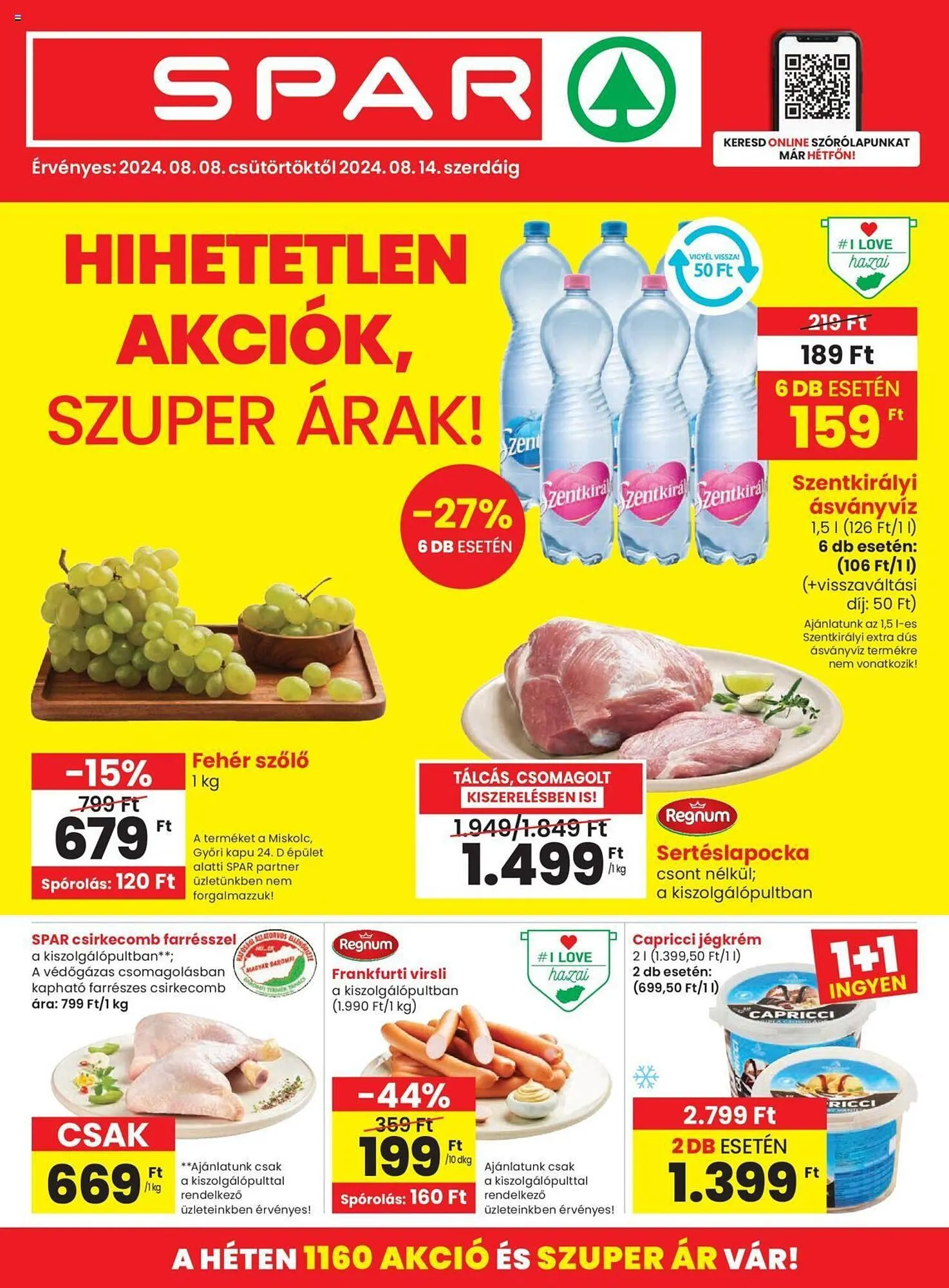 Katalógus Spar akciós újság augusztus 8.-tól augusztus 8.-ig 2024. - Oldal 1