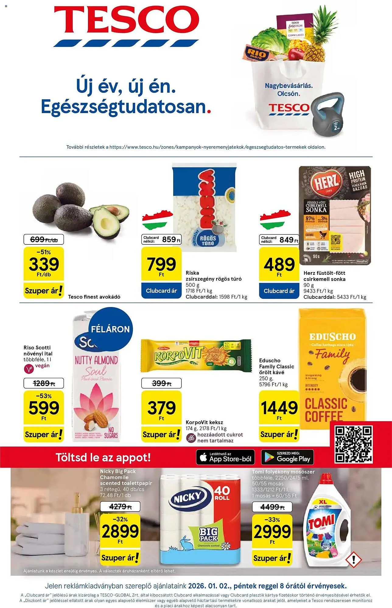 Katalógus Tesco akciós újság január 2.-tól január 7.-ig 2026. - Oldal 1