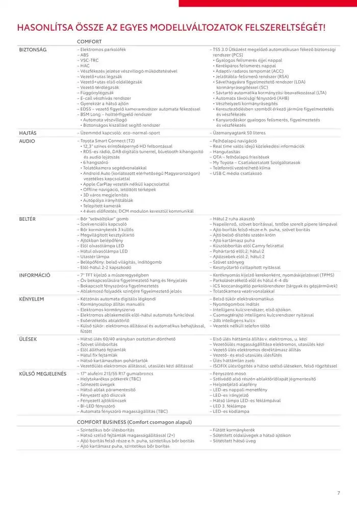 Katalógus Toyota Új Camry Hybrid október 2.-tól október 2.-ig 2025. - Oldal 7