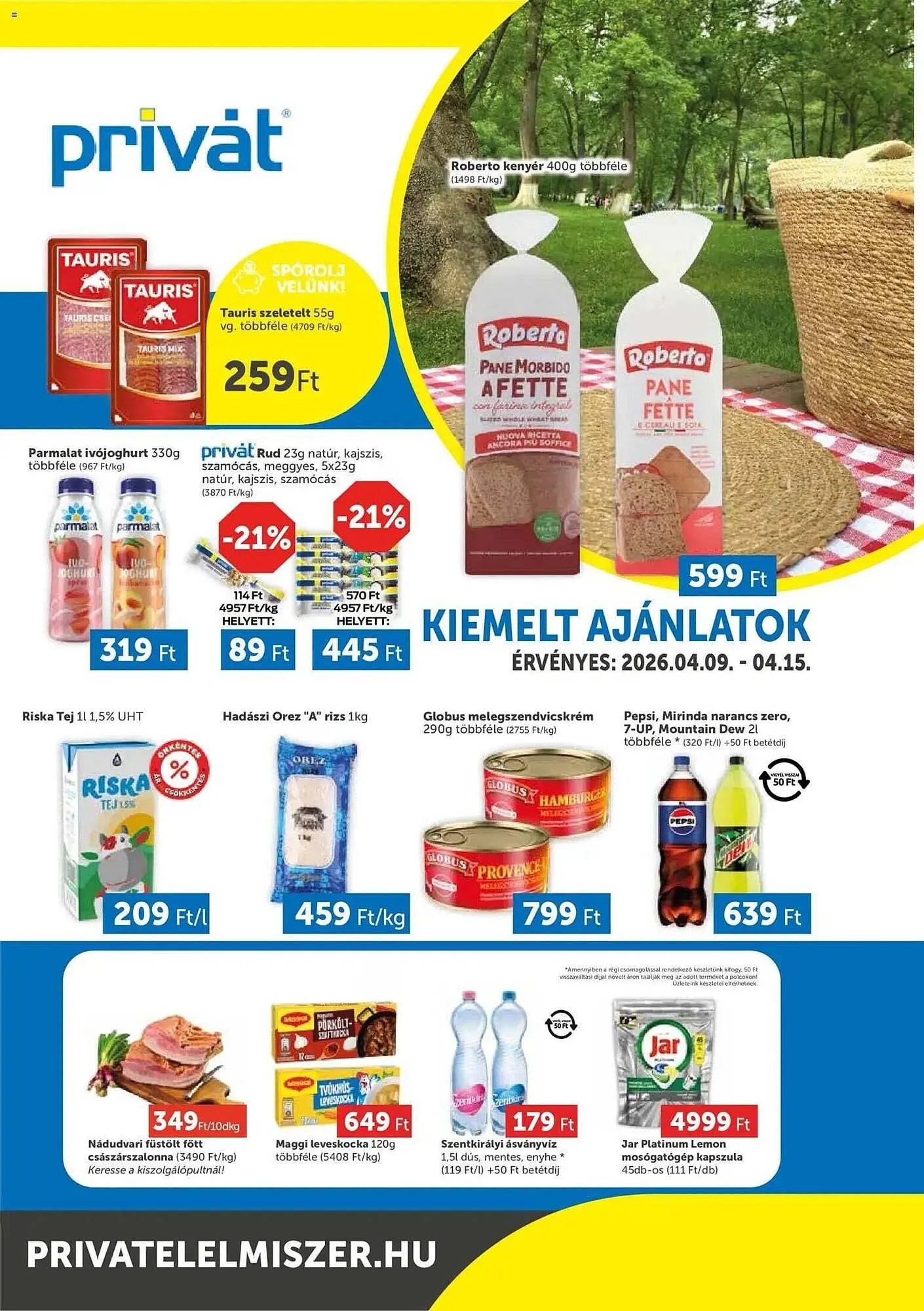 Katalógus PRIVÁT akciós újság április 9.-tól április 15.-ig 2026. - Oldal 1