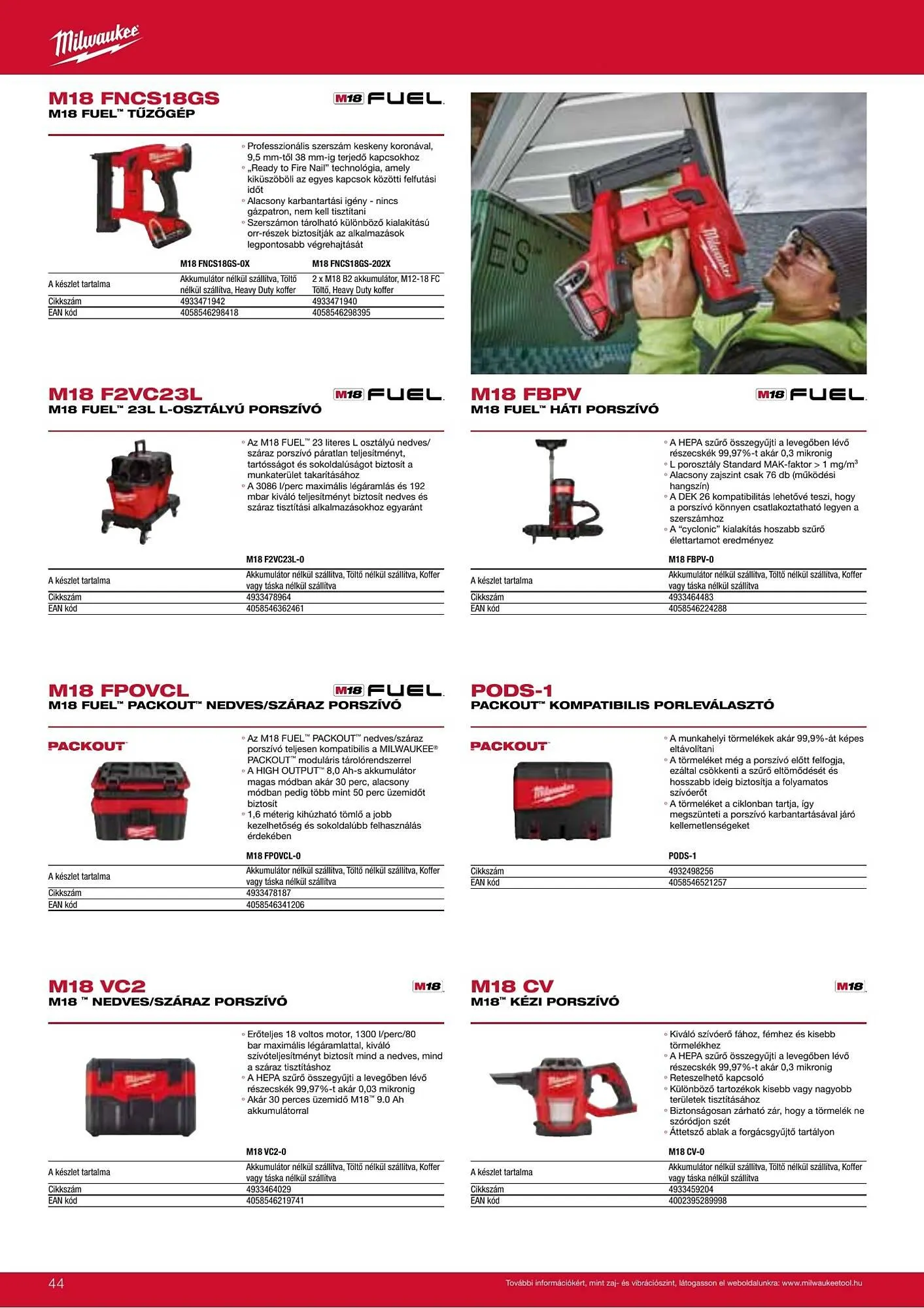 Katalógus Milwaukee akciós újság szeptember 16.-tól december 31.-ig 2026. - Oldal 44