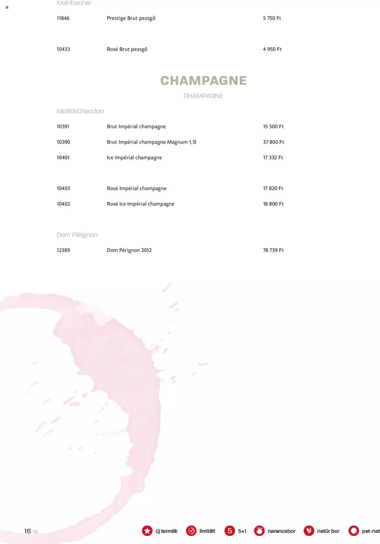 Katalógus Chef Market BOR & PEZSGŐ augusztus 11.-tól december 31.-ig 2023. - Oldal 16