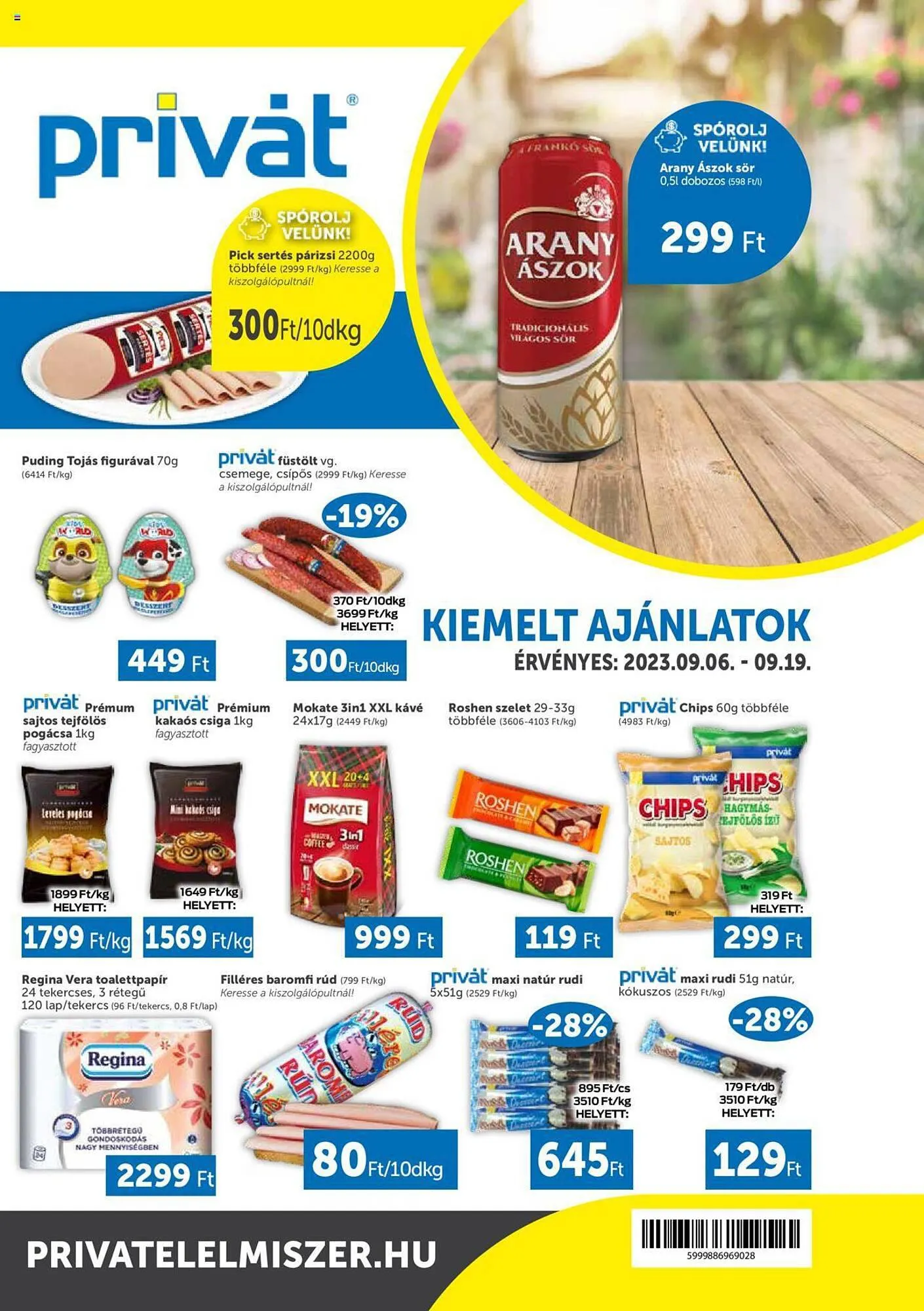 Katalógus PRIVÁT akciós újság szeptember 6.-tól szeptember 19.-ig 2023. - Oldal 1