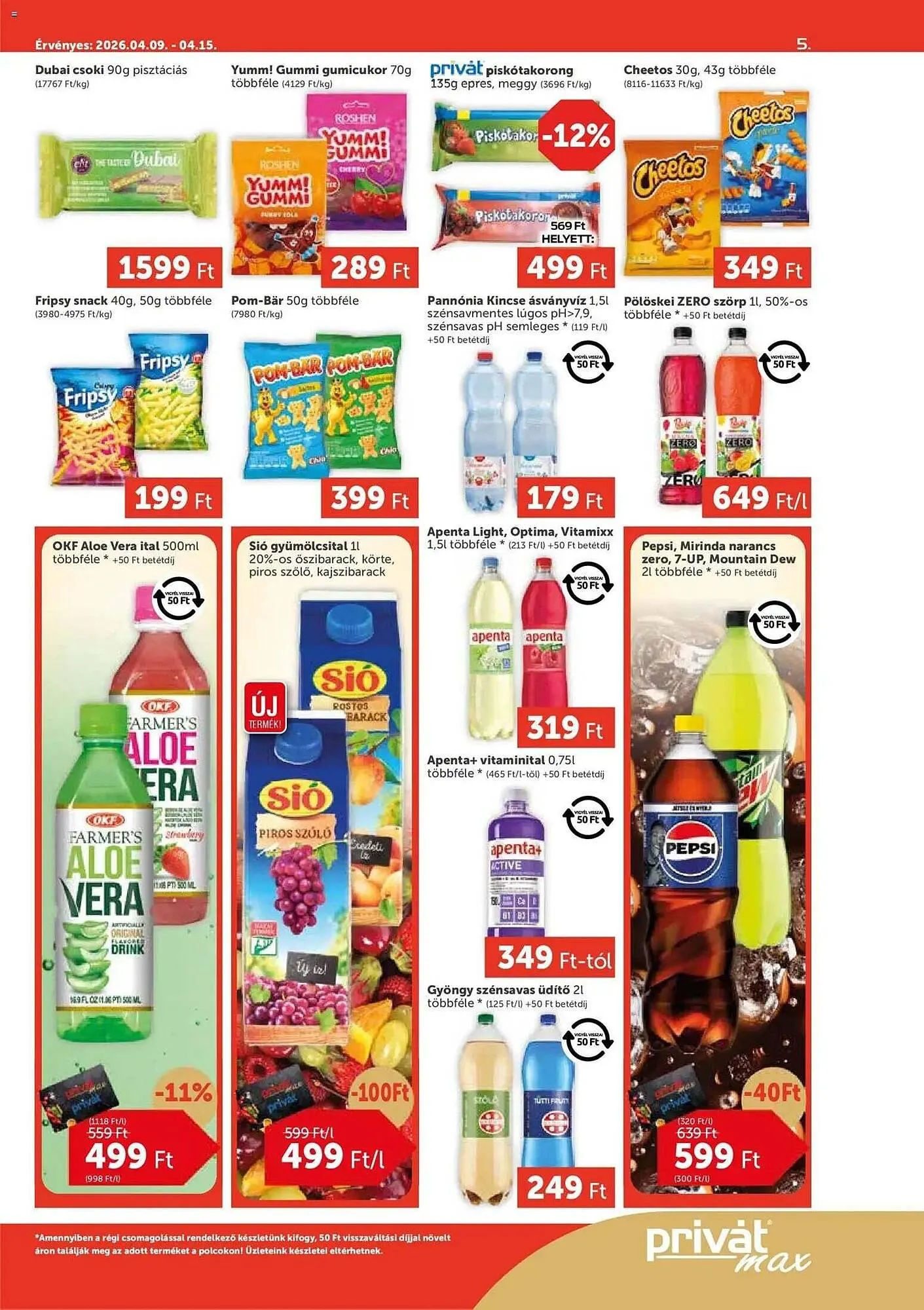 Katalógus PRIVÁT akciós újság április 9.-tól április 15.-ig 2026. - Oldal 5