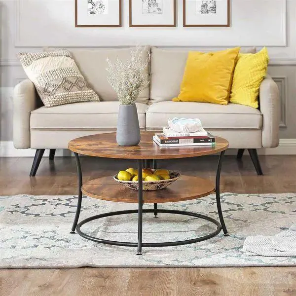 Kerek dohányzóasztal LOFT