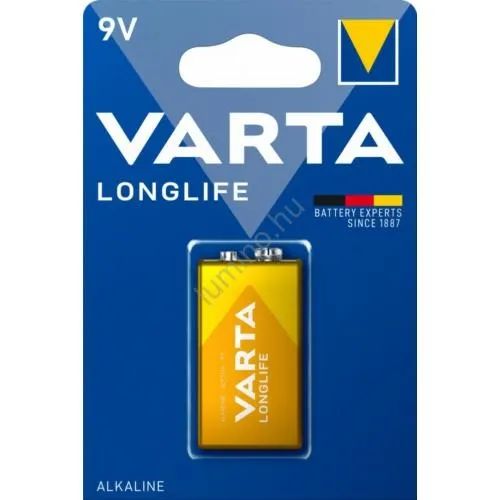 VARTA Longlife Alkáli 9V Tartós Elem B1