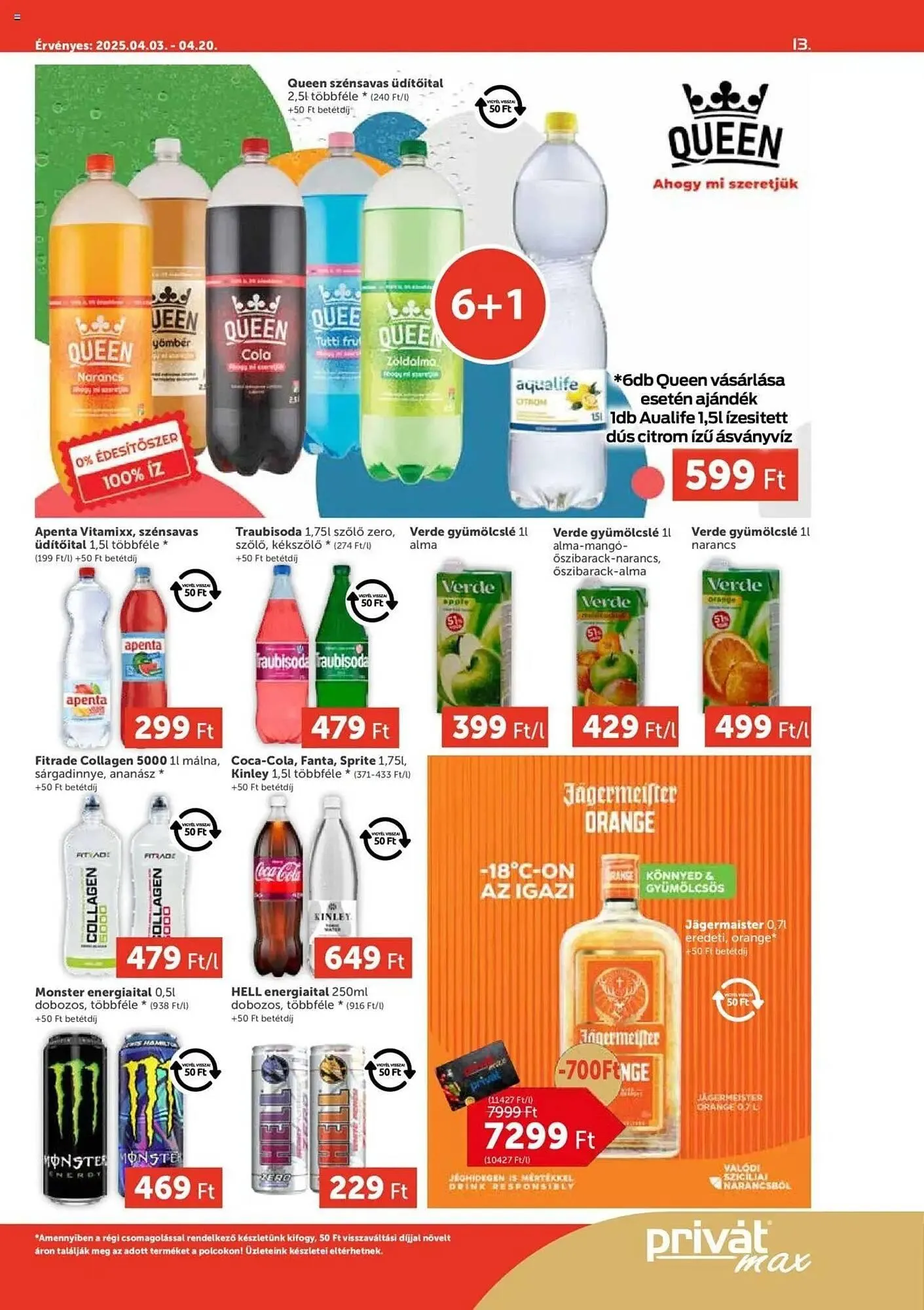 Katalógus PRIVÁT akciós újság április 3.-tól április 20.-ig 2025. - Oldal 13