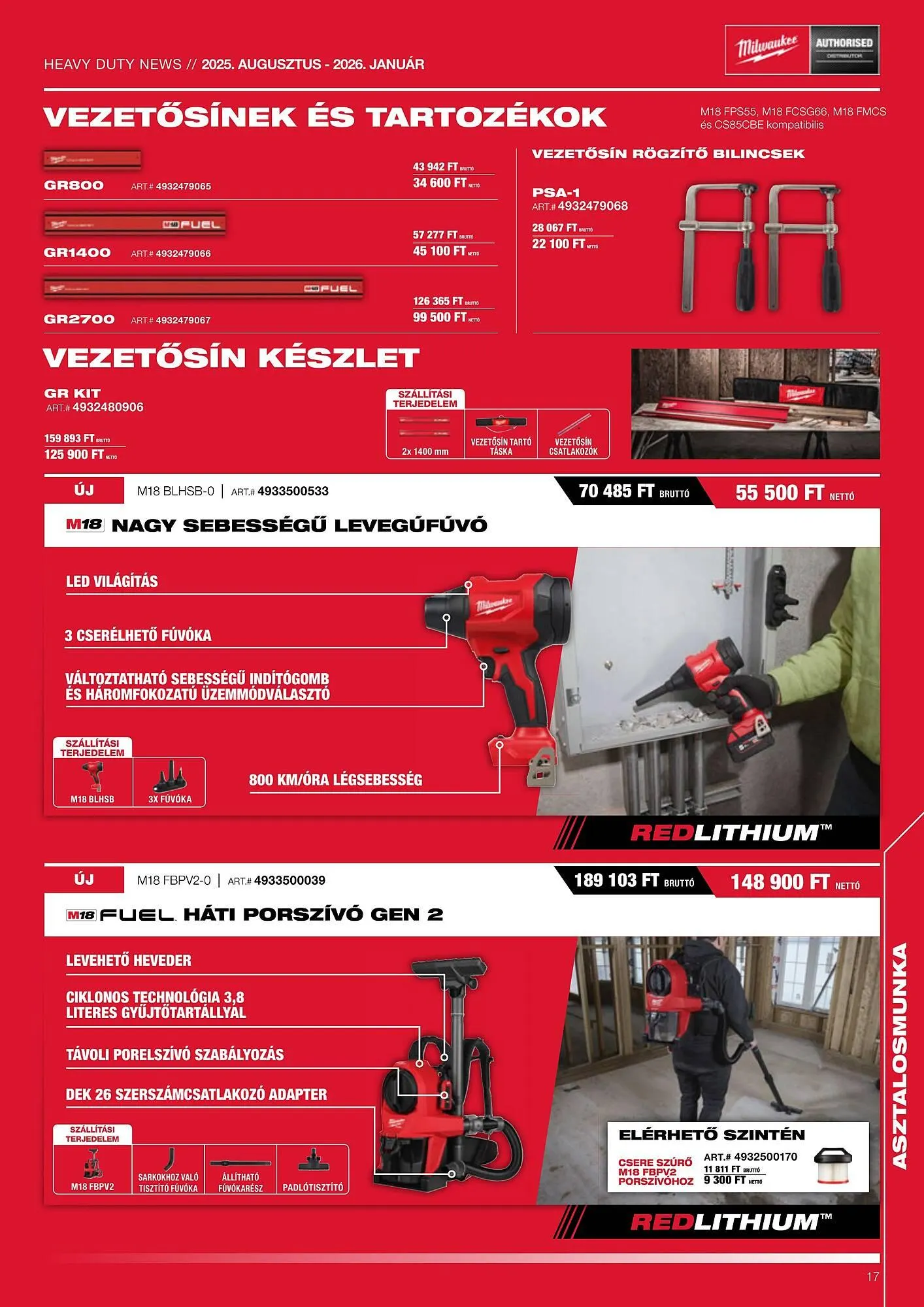 Katalógus Milwaukee akciós újság augusztus 1.-tól január 31.-ig 2026. - Oldal 17