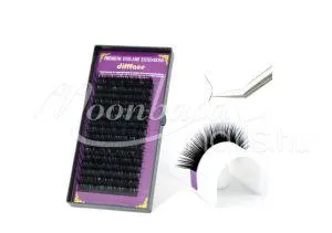 Fekete Szálas műszempilla 0,1mm/B-ív/16soros #021-12MM