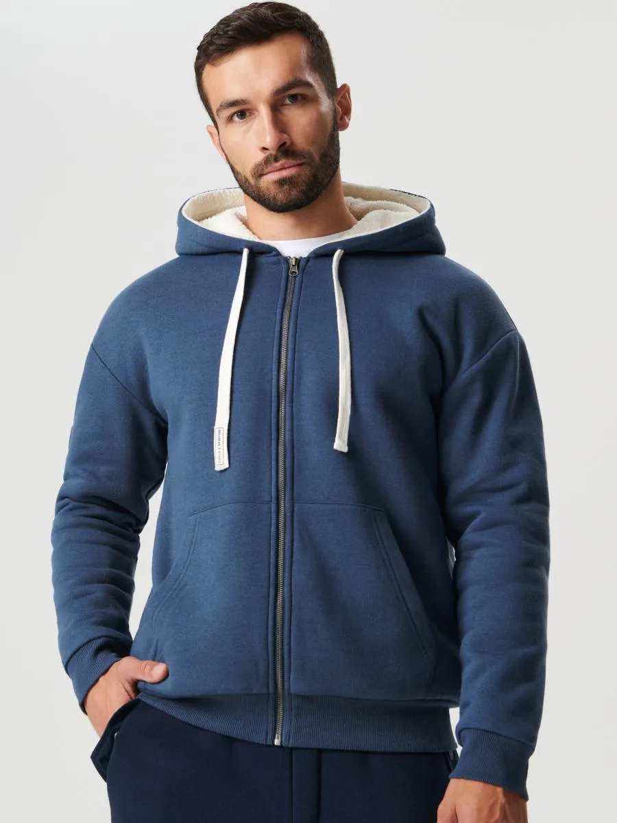 STAY WARM sherpa kapucnis felső