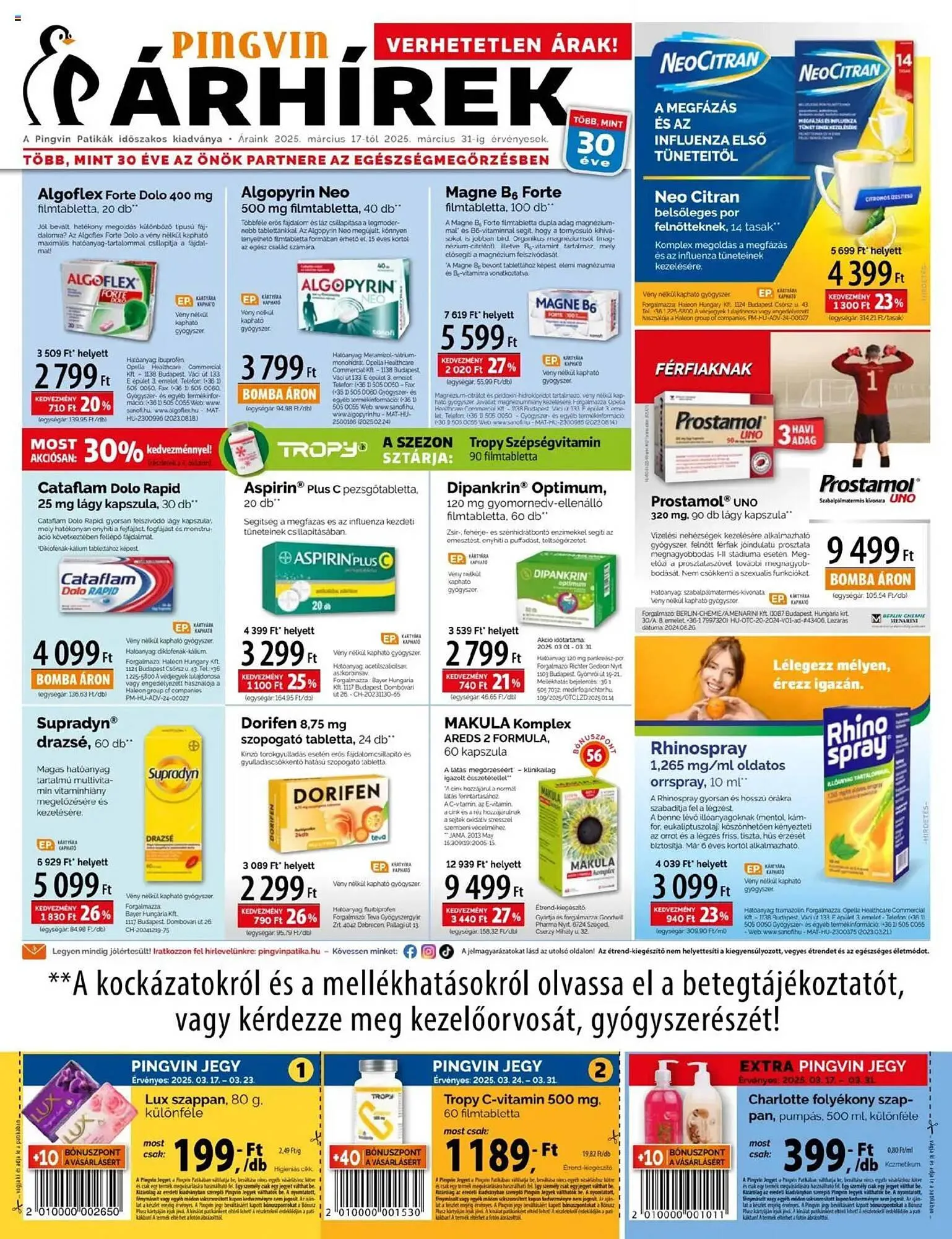 Pingvin Patika akciós újság - 1