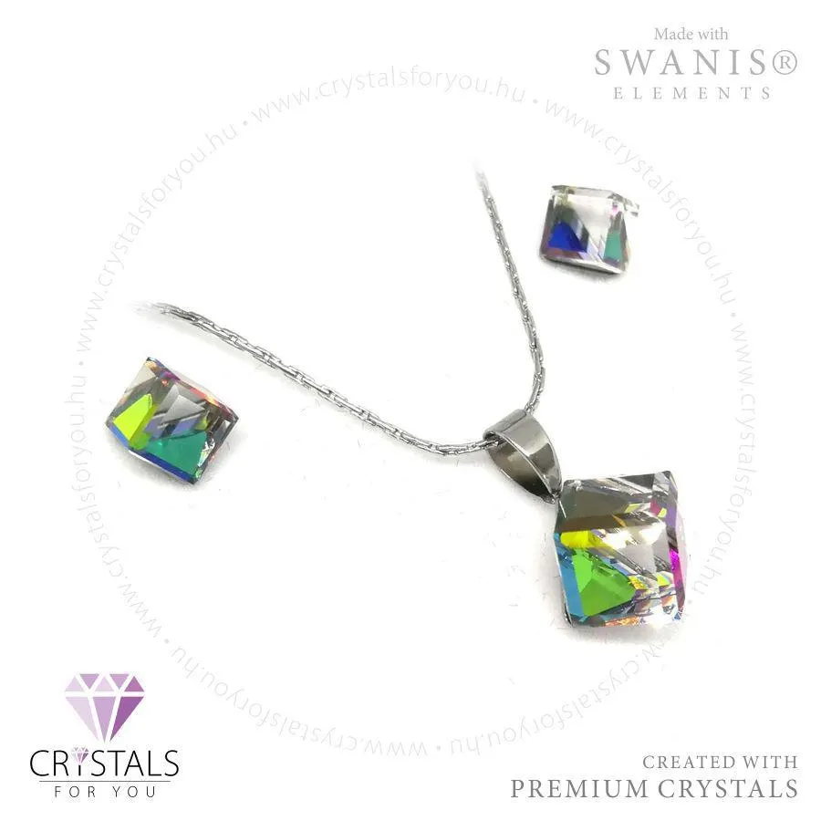 Kocka medálos szett Swanis® prémium kristállyal díszítve