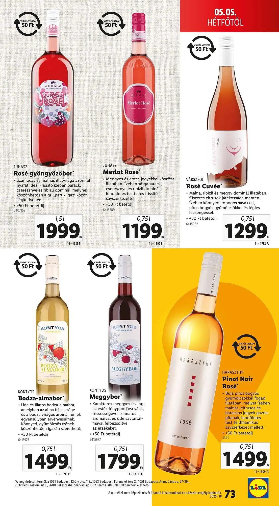 Katalógus Lidl akciós újság április 30.-tól május 4.-ig 2025. - Oldal 73