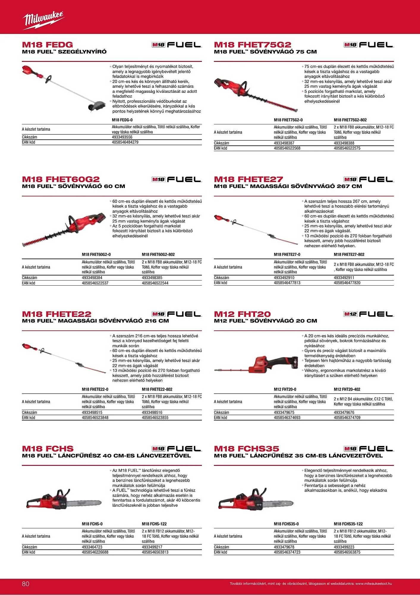 Katalógus Milwaukee akciós újság szeptember 16.-tól december 31.-ig 2026. - Oldal 80