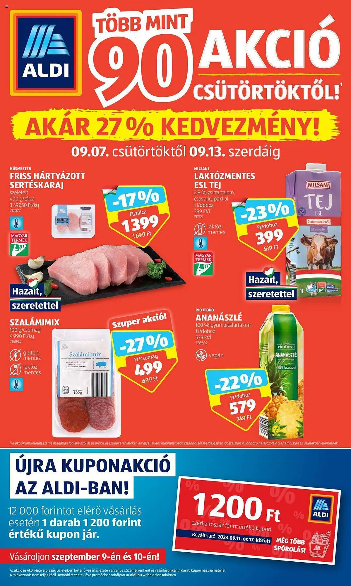 Katalógus ALDI akciós újság szeptember 7.-tól szeptember 13.-ig 2023. - Oldal 1