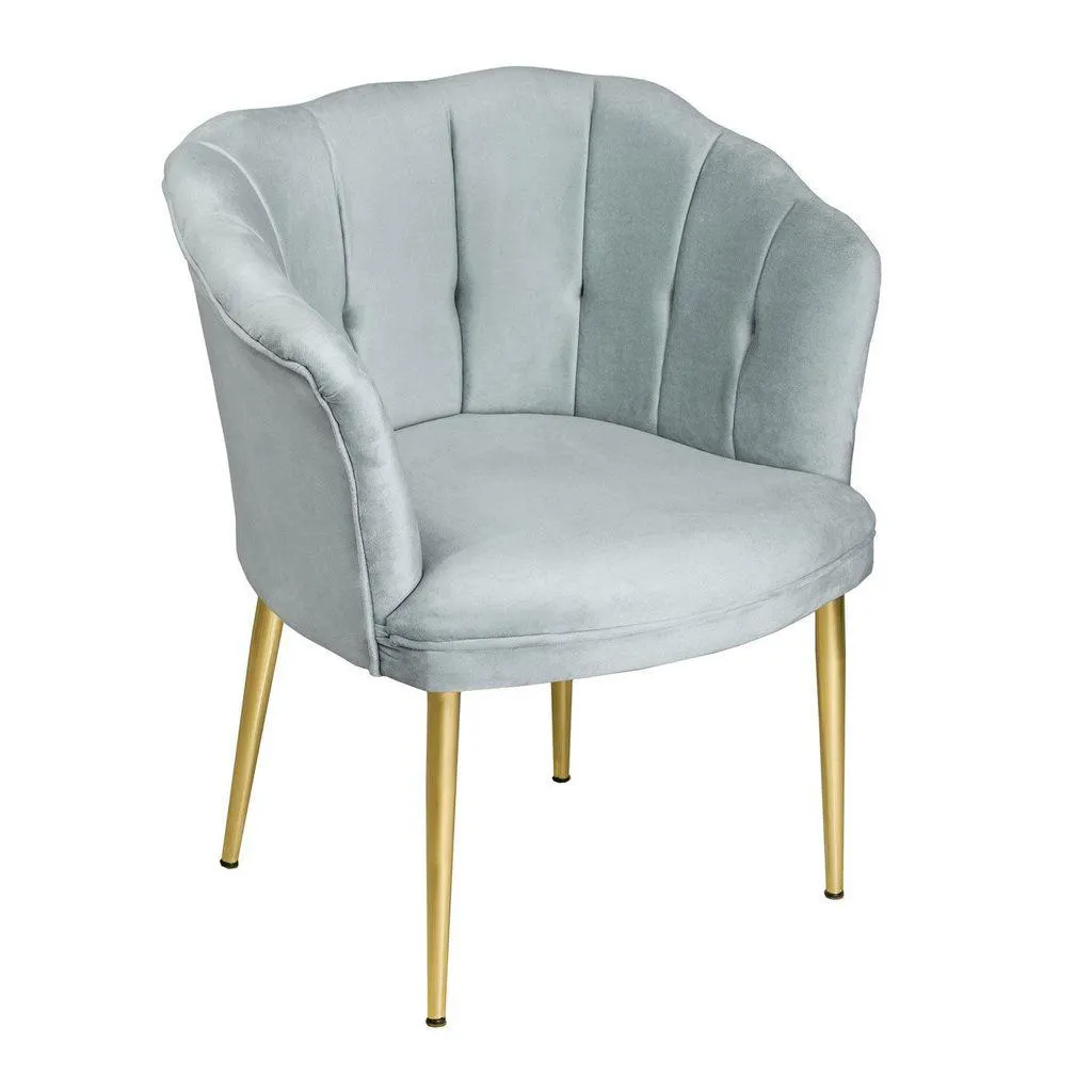 Fotel, bársonyszövet szürke - LADY