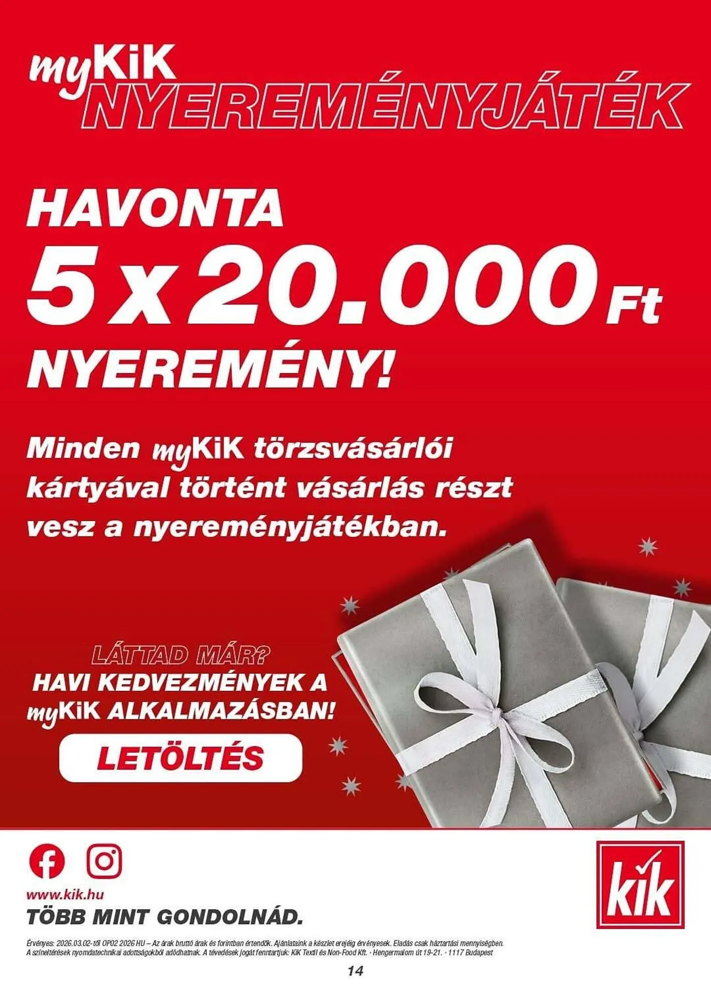 Katalógus Kik akciós újság március 2.-tól április 2.-ig 2026. - Oldal 14