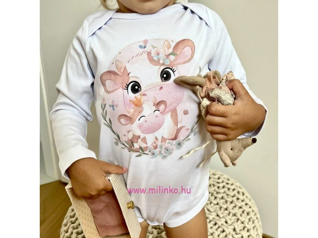 Egyedi baba body, hosszú ujjú- Boci család
