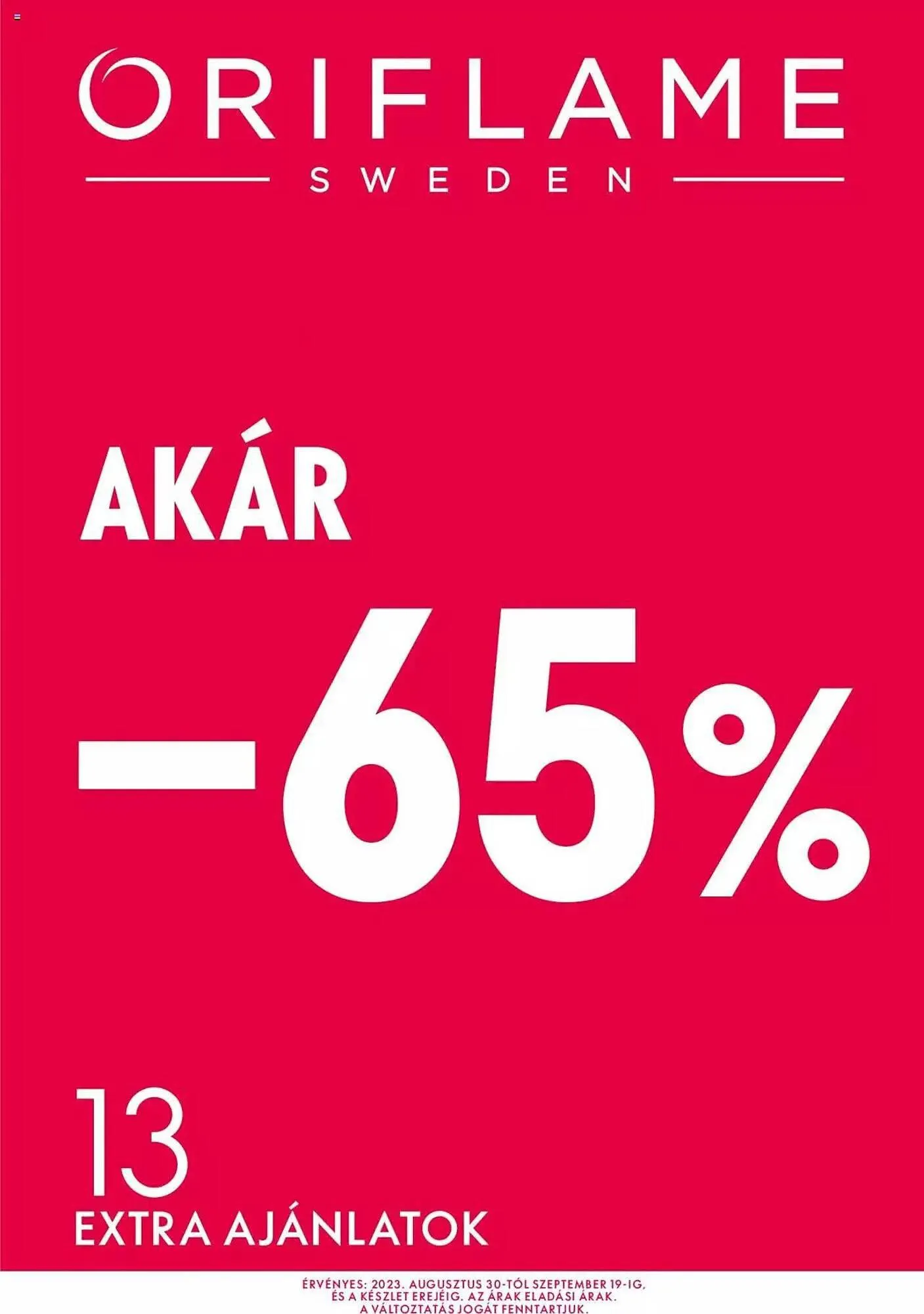 Katalógus Oriflame akciós újság augusztus 30.-tól szeptember 19.-ig 2023. - Oldal 1
