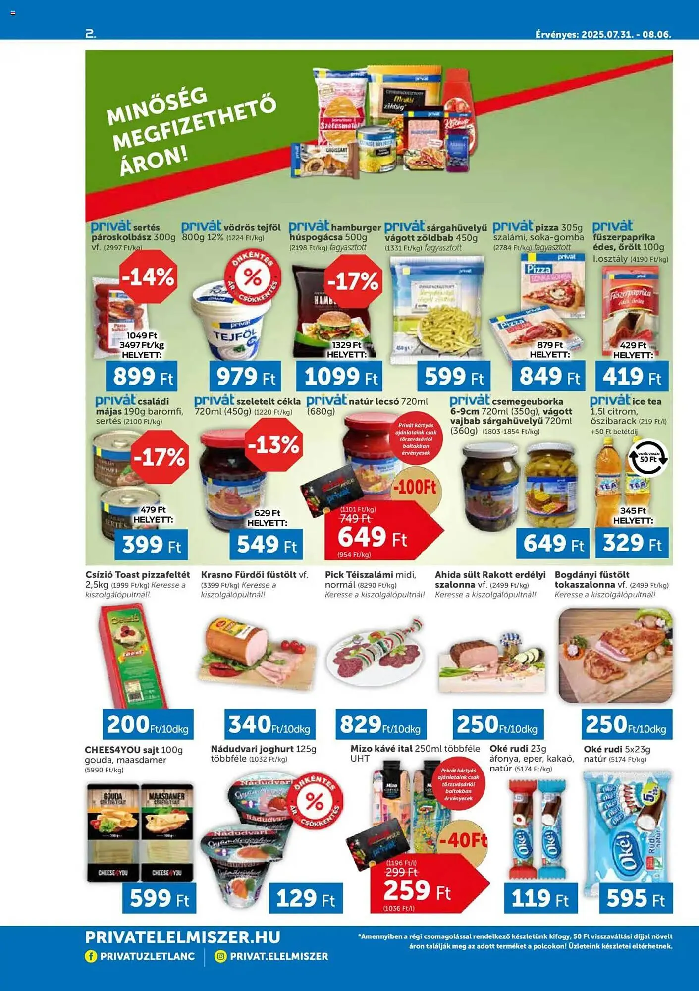 Katalógus PRIVÁT akciós újság július 31.-tól augusztus 6.-ig 2025. - Oldal 2