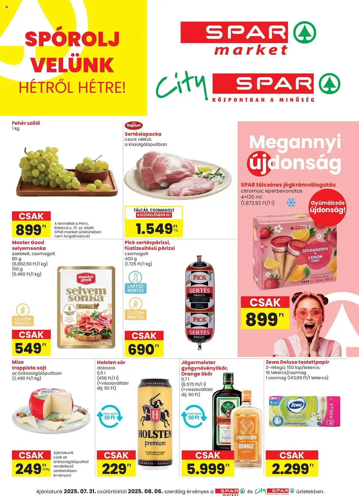 Katalógus Spar akciós újság július 31.-tól augusztus 6.-ig 2025. - Oldal 1