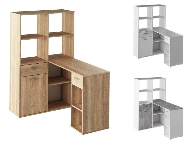 TEM-Mineson polcos íróasztal fiókokkal